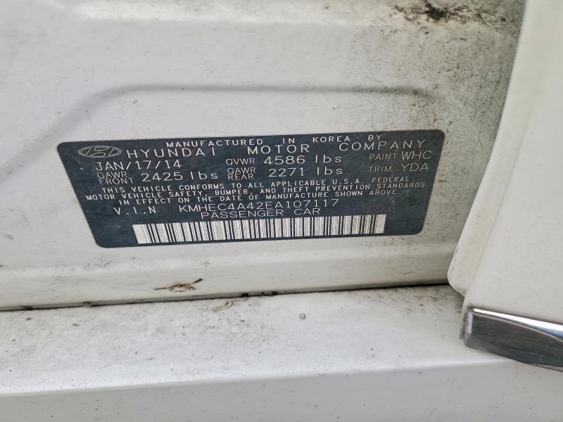 Aukcja sprzedaży 2014 Hyundai Sonata Hyb, vin: KMHEC4A42EA107117, numer aukcji: 74905545