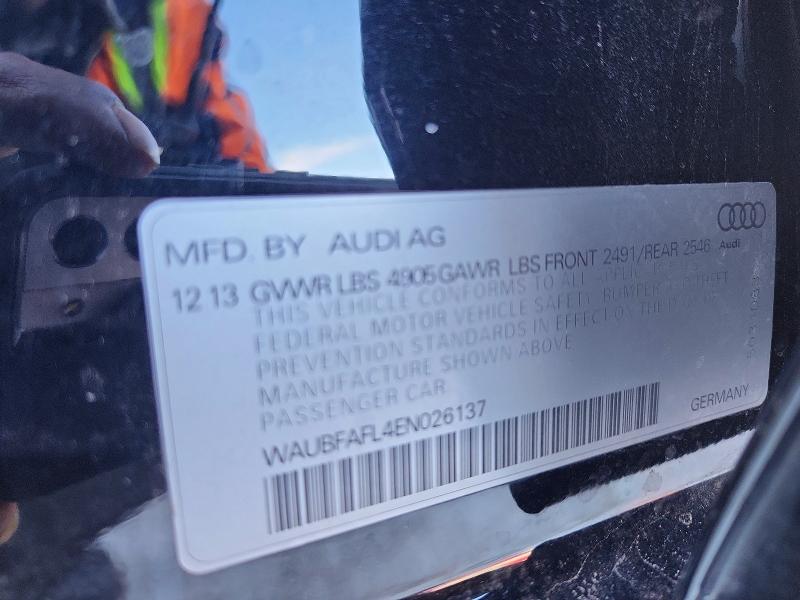 Aukcja sprzedaży 2014 Audi A4, vin: WAUBFAFL4EN026137, numer aukcji: 74627325