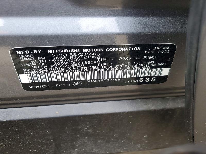 Продаж на аукціоні авто 2023 Mitsubishi Outlander, vin: JA4J3UA84PZ024681, номер лоту: 99006245