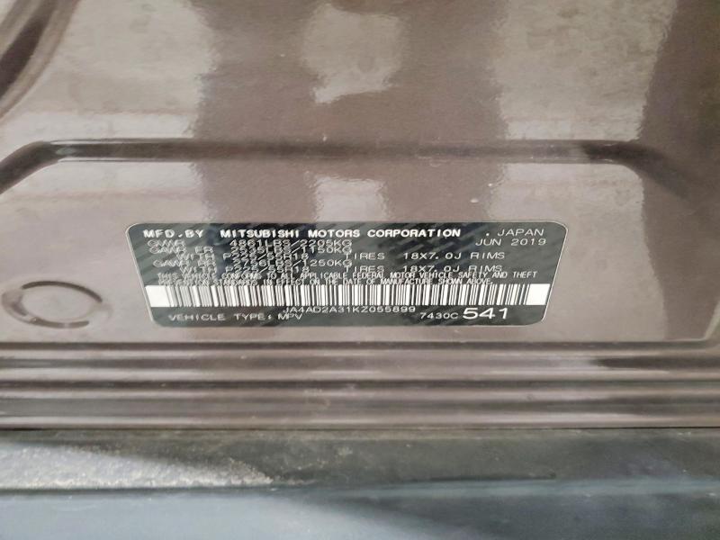 Продаж на аукціоні авто 2019 Mitsubishi Outlander, vin: JA4AD2A31KZ055899, номер лоту: 73114585