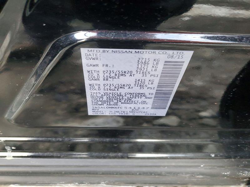 Aukcja sprzedaży 2015 Infiniti Qx60, vin: 5N1AL0MMXFC541147, numer aukcji: 74163525