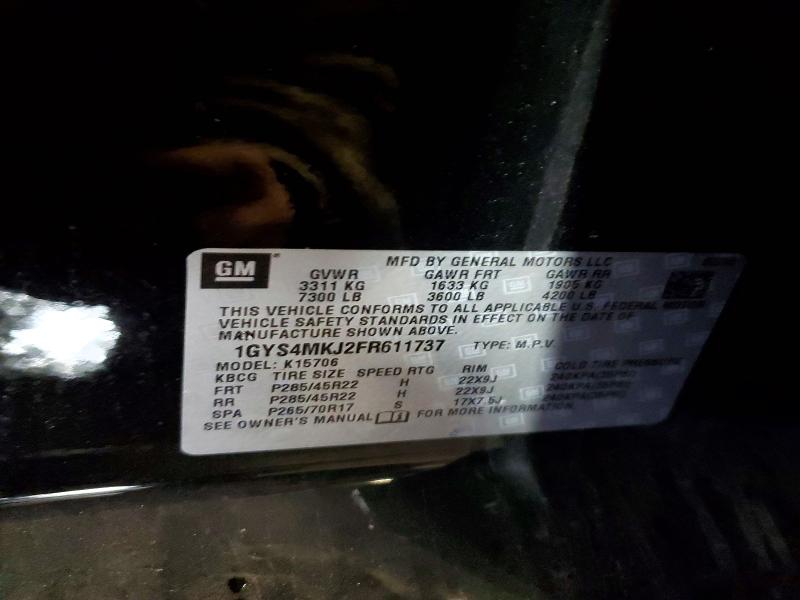 Aukcja sprzedaży 2015 Cadillac Escalade L, vin: 1GYS4MKJ2FR611737, numer aukcji: 99109575