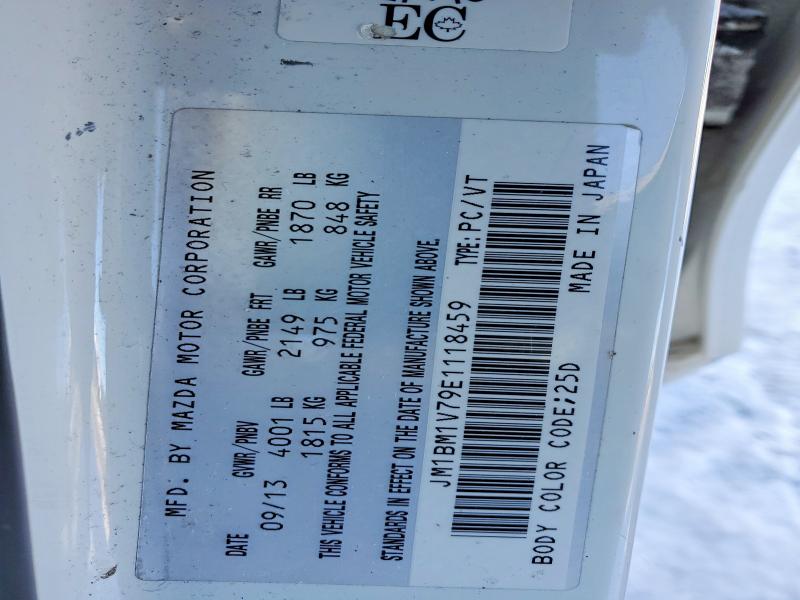 2014 Mazda 3 მანქანა იყიდება აუქციონზე, vin: JM1BM1V79E1118459, აუქციონის ნომერი: 74281425