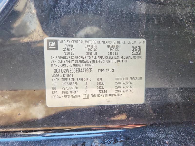 Aukcja sprzedaży 2014 Gmc Sierra K15, vin: 3GTU2WEJ6EG447905, numer aukcji: 75417525