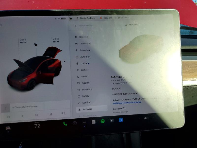 72813825 :رقم المزاد ، 5YJYGDEE8MF206491 vin ، 2021 Tesla Model Y مزاد بيع