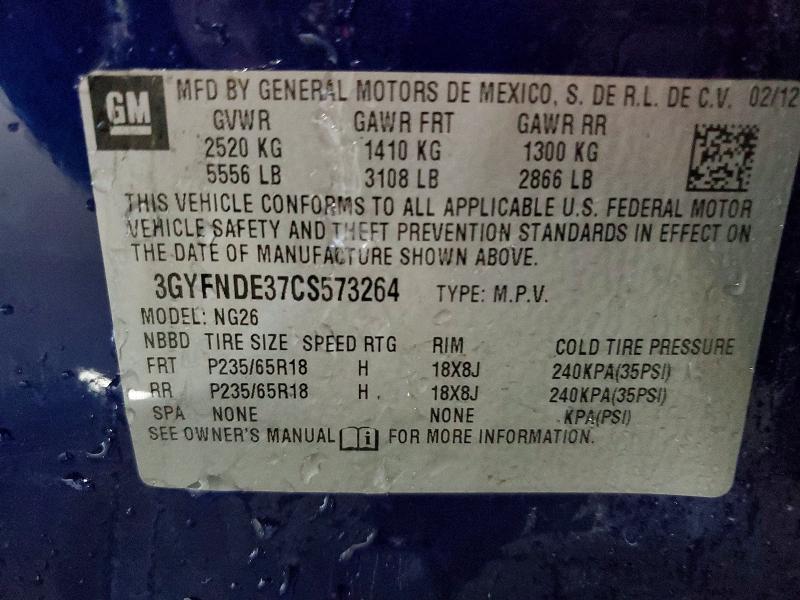 Продаж на аукціоні авто 2012 Cadillac Srx, vin: 3GYFNDE37CS573264, номер лоту: 98634815