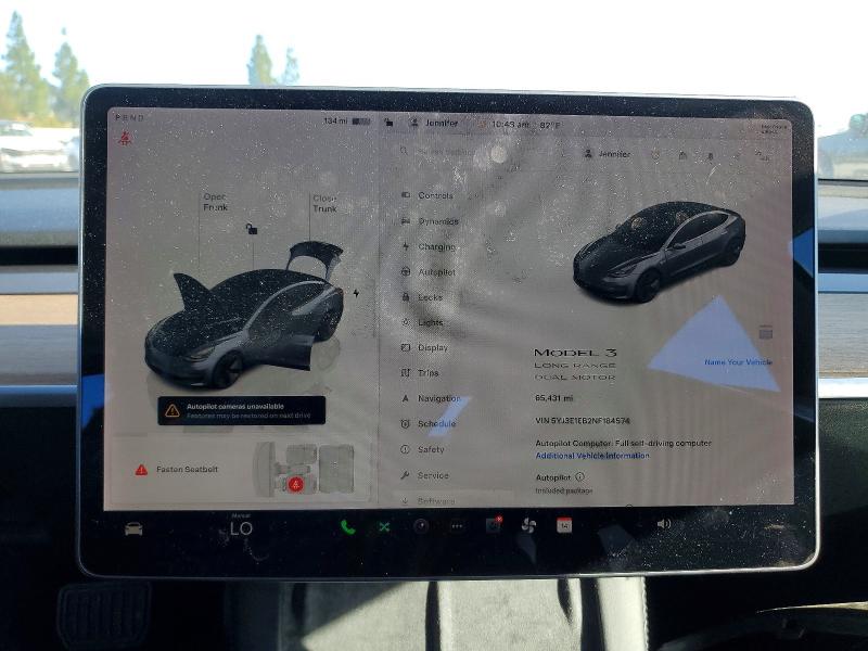 73013475 :رقم المزاد ، 5YJ3E1EB2NF184574 vin ، 2022 Tesla Model 3 مزاد بيع
