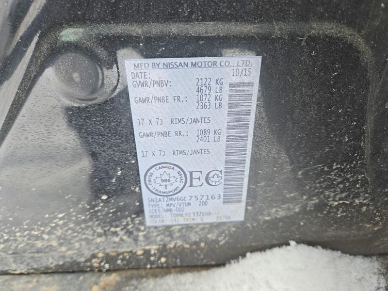 Aukcja sprzedaży 2016 Nissan Rogue, vin: 5N1AT2MV6GC757163, numer aukcji: 72210845