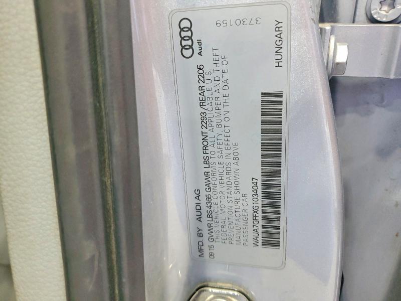 73178035 :رقم المزاد ، WAUA7GFFXG1034047 vin ، 2016 Audi A3 مزاد بيع