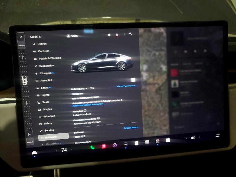 Продаж на аукціоні авто 2023 Tesla Model S, vin: 5YJSA1E5XPF523487, номер лоту: 74408385
