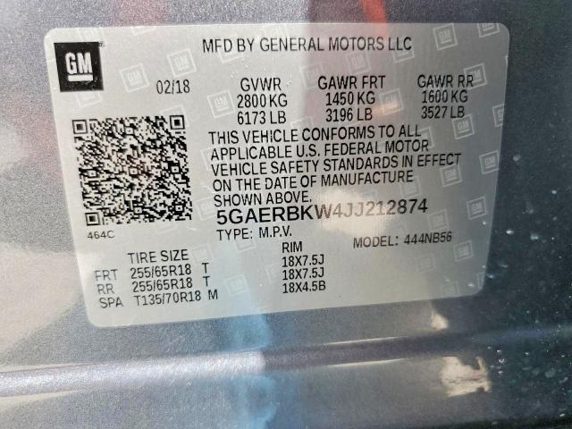 Aukcja sprzedaży 2018 Buick Enclave Es, vin: 5GAERBKW4JJ212874, numer aukcji: 73514585