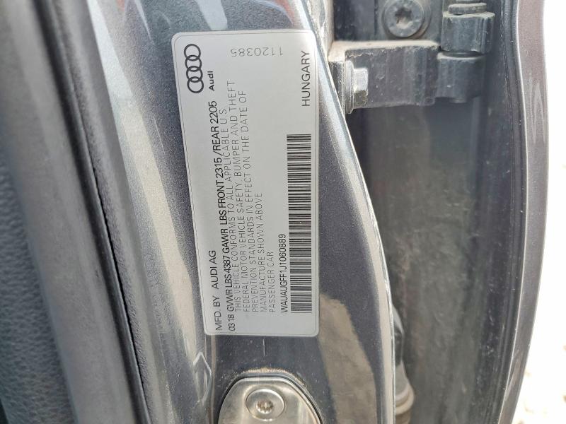 Продаж на аукціоні авто 2018 Audi A3 Premium, vin: WAUAUGFF1J1060889, номер лоту: 99791325