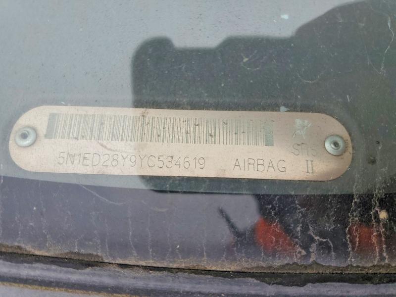 Продаж на аукціоні авто 2000 Nissan Xterra, vin: 5N1ED28Y9YC534619, номер лоту: 74347005