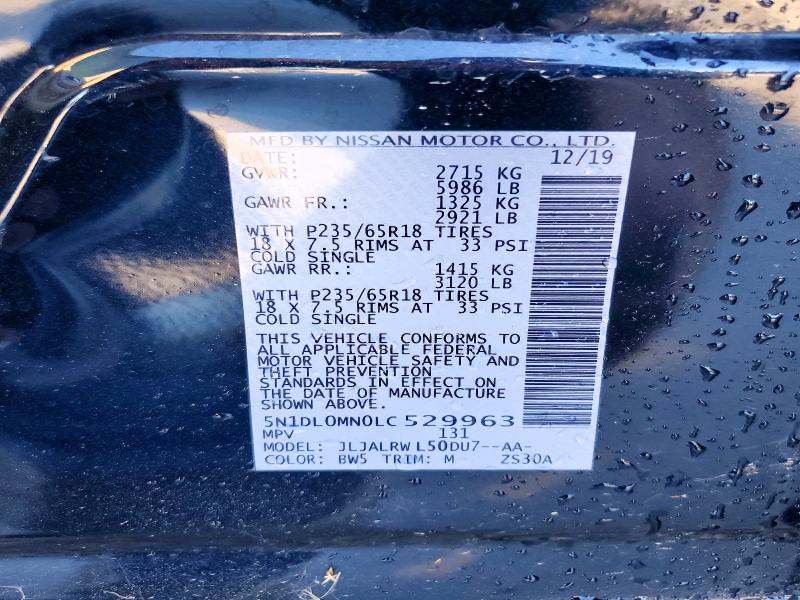 Продажа на аукционе авто 2020 Infiniti Qx60 Luxe, vin: 5N1DL0MN0LC529963, номер лота: 74498585