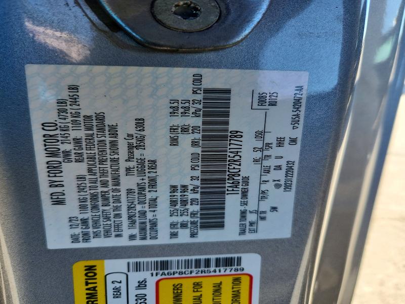 Продаж на аукціоні авто 2024 Ford Mustang, vin: 1FA6P8CF2R5417789, номер лоту: 73701245