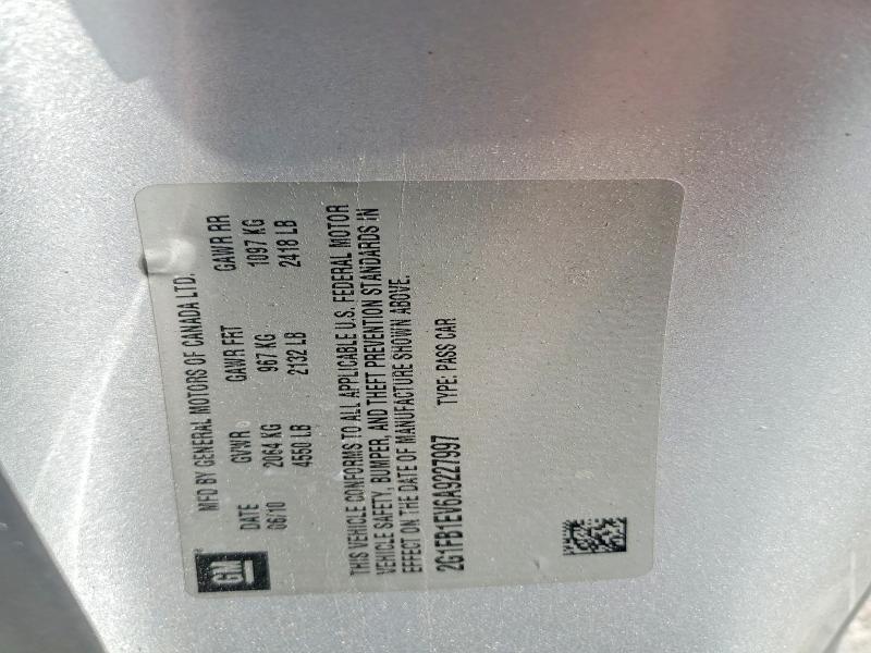 2010 Chevrolet Camaro მანქანა იყიდება აუქციონზე, vin: 2G1FB1EV6A9227997, აუქციონის ნომერი: 74130925