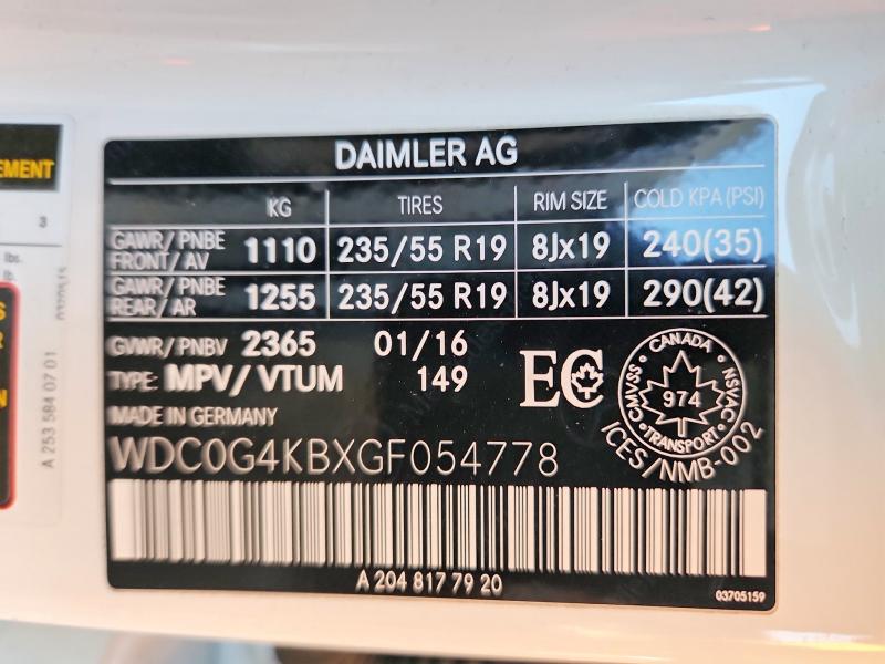 Auction sale of the 2016 Mercedes-benz Glc 300 4m, vin: WDC0G4KBXGF054778, lot number: 73406635