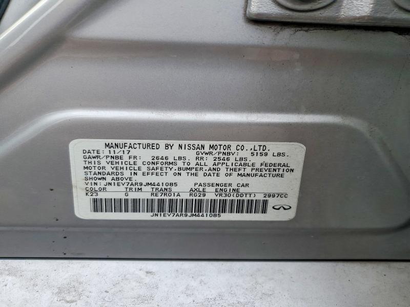 Продаж на аукціоні авто 2018 Infiniti Q50, vin: JN1EV7AR9JM441085, номер лоту: 72800785