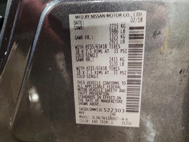 Продажа на аукционе авто 2018 Infiniti Qx60, vin: 5N1DL0MM5JC522303, номер лота: 98891155
