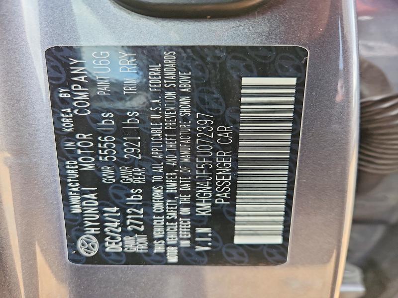 Auction sale of the 2015 Hyundai Genesis, vin: KMHGN4JF5FU072397, lot number: 99482285