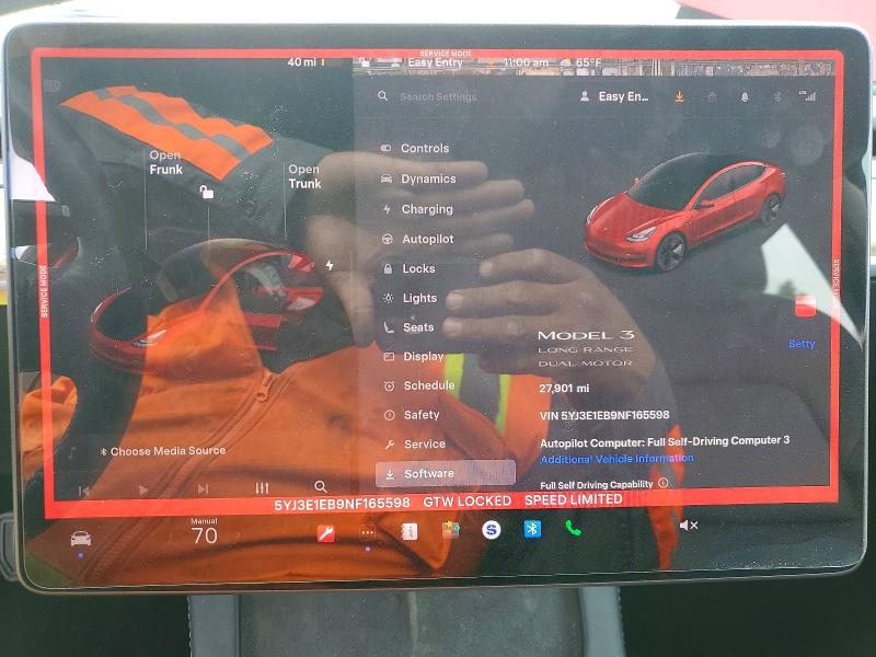 Aukcja sprzedaży 2022 Tesla Model 3, vin: 5YJ3E1EB9NF165598, numer aukcji: 98799095