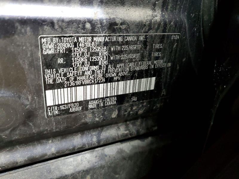 53252806 :رقم المزاد ، 2T3G1RFV8RC417234 vin ، 2024 Toyota Rav4 مزاد بيع