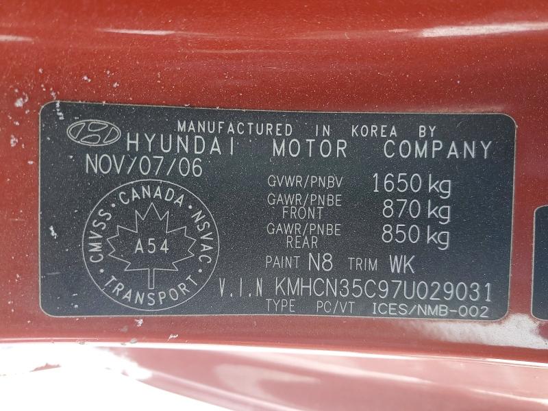 Продаж на аукціоні авто 2007 Hyundai Accent, vin: KMHCN35C97U029031, номер лоту: 73732425