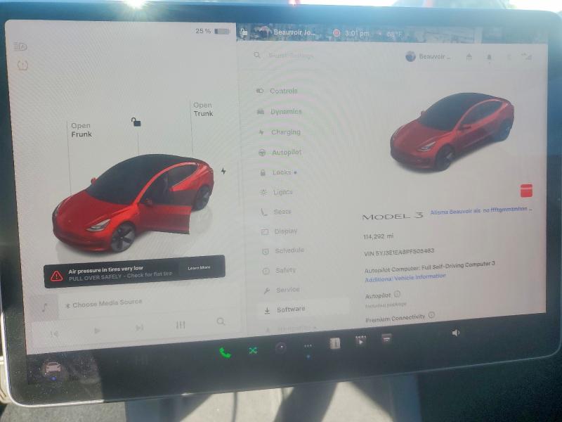 2023 Tesla Model 3 მანქანა იყიდება აუქციონზე, vin: 5YJ3E1EA8PF505463, აუქციონის ნომერი: 74659475