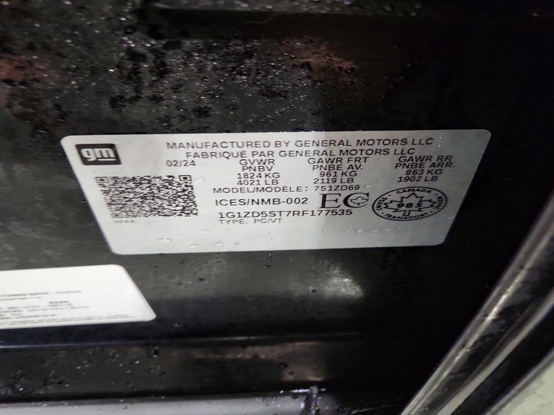 Продажа на аукционе авто 2024 Chevrolet Malibu, vin: 1G1ZD5ST7RF177535, номер лота: 74936025