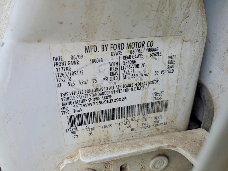 Продаж на аукціоні авто 2009 Ford F350 Super, vin: 1FTWW31569EB29025, номер лоту: 76819495