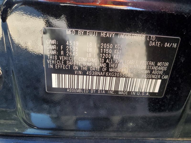 Aukcja sprzedaży 2016 Subaru Legacy, vin: 4S3BNAF6XG3055088, numer aukcji: 73370685