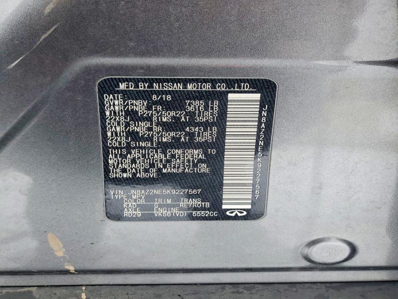 Продаж на аукціоні авто 2019 Infiniti Qx80, vin: JN8AZ2NE5K9227567, номер лоту: 73433615