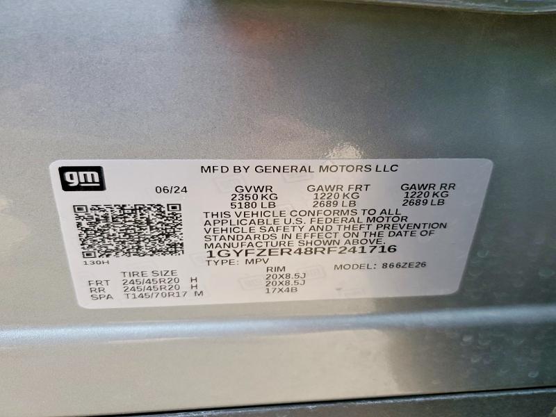 Aukcja sprzedaży 2024 Cadillac Xt4, vin: 1GYFZER48RF241716, numer aukcji: 75631485
