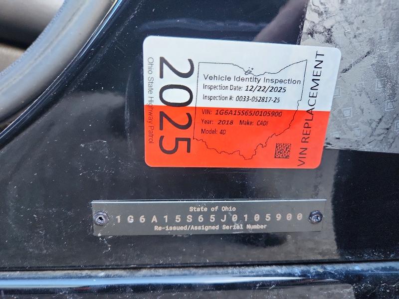 73489105 :رقم المزاد ، 1G6A15S65J0105900 vin ، 2018 Cadillac Cts-v مزاد بيع