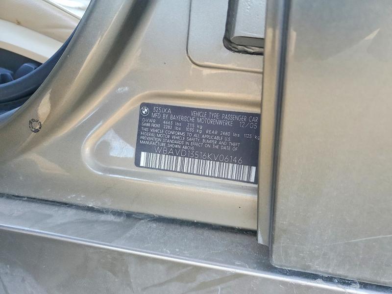 73869815 :رقم المزاد ، WBAVD13516KV06146 vin ، 2006 Bmw 325 Xi مزاد بيع