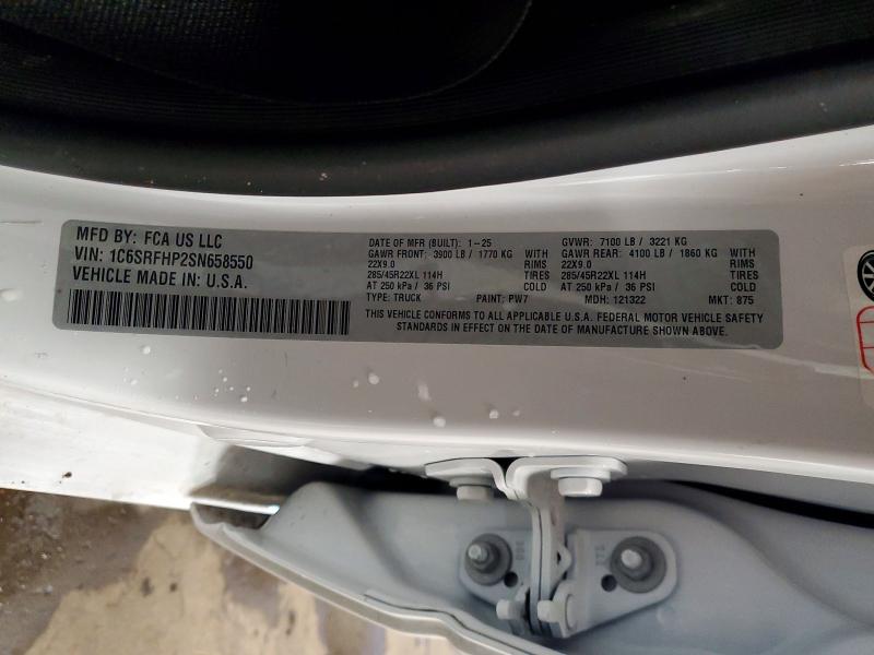 Продажа на аукционе авто 2025 Ram 1500, vin: 1C6SRFHP2SN658550, номер лота: 98567255