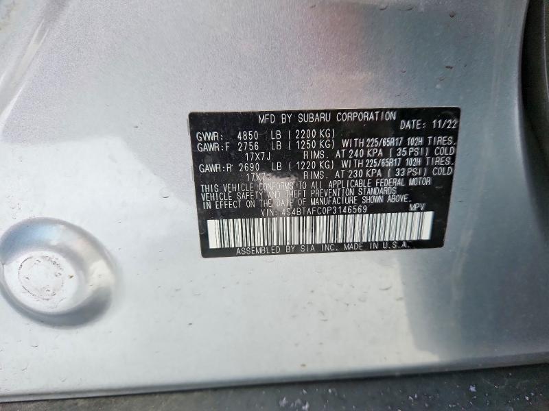 Продажа на аукционе авто 2023 Subaru Outback, vin: 4S4BTAFC0P3146569, номер лота: 97936285