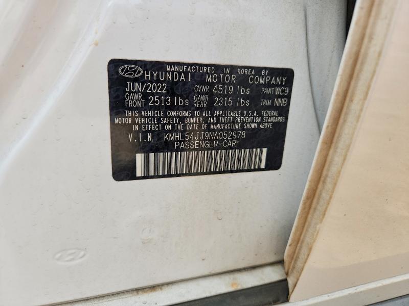Продажа на аукционе авто 2022 Hyundai Sonata Hybrid, vin: KMHL54JJ9NA052978, номер лота: 75063155