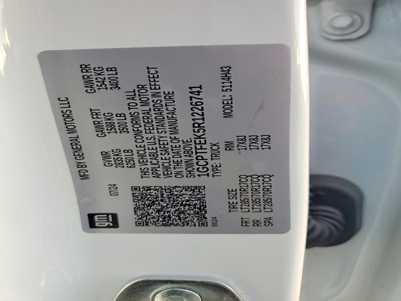 74892585 :رقم المزاد ، 1GCPTFEK5R1226741 vin ، 2024 Chevrolet Colorado مزاد بيع