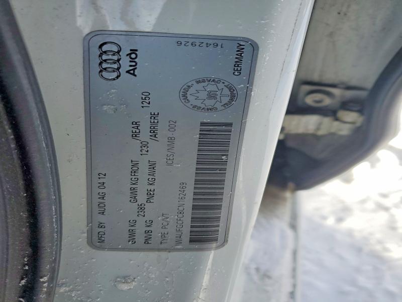 2012 Audi A6 მანქანა იყიდება აუქციონზე, vin: WAUFGCFC8CN162469, აუქციონის ნომერი: 74070025