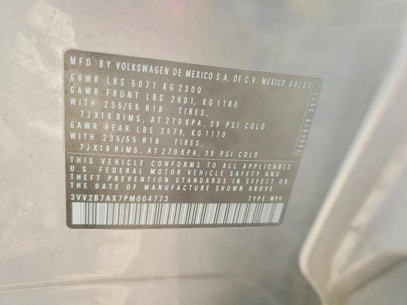 Продажа на аукционе авто 2023 Volkswagen Tiguan, vin: 3VV2B7AX7PM004773, номер лота: 73157755