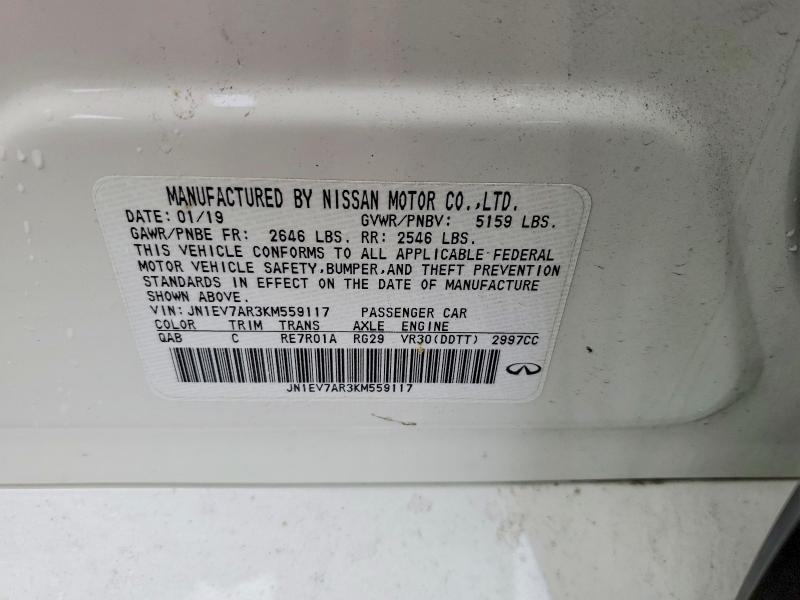 Aukcja sprzedaży 2019 Infiniti Q50 Luxe, vin: JN1EV7AR3KM559117, numer aukcji: 98822365