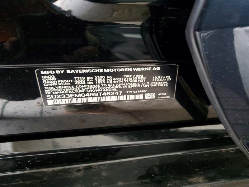 Aukcja sprzedaży 2024 Bmw X7, vin: 5UX33EM04R9T46247, numer aukcji: 75505235