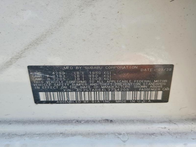 Aukcja sprzedaży 2020 Subaru Impreza, vin: 4S3GTAB64L3734205, numer aukcji: 97677735