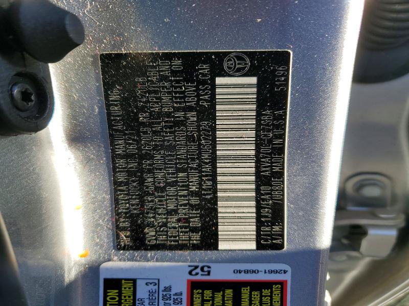 72406185 :رقم المزاد ، 4T1G11AK4MU602279 vin ، 2021 Toyota Camry Se مزاد بيع