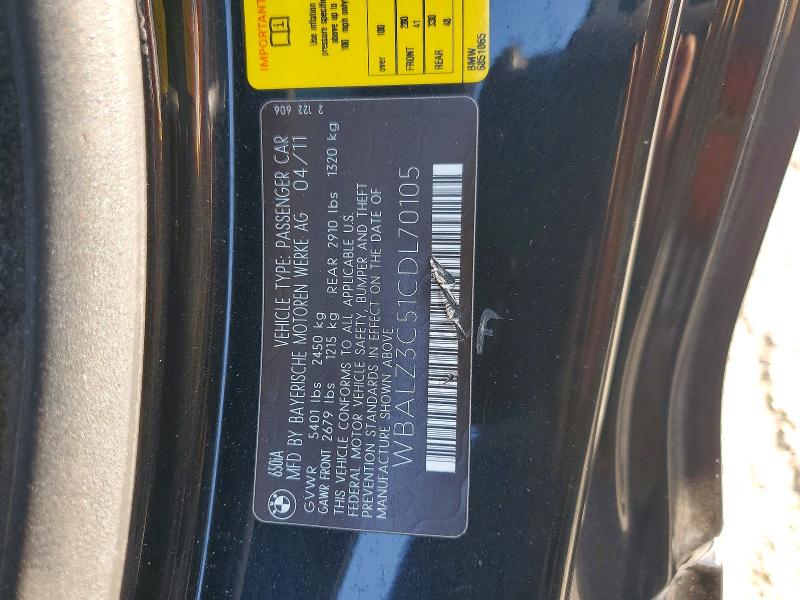 Продажа на аукционе авто 2012 Bmw 650, vin: WBALZ3C51CDL70105, номер лота: 74088455