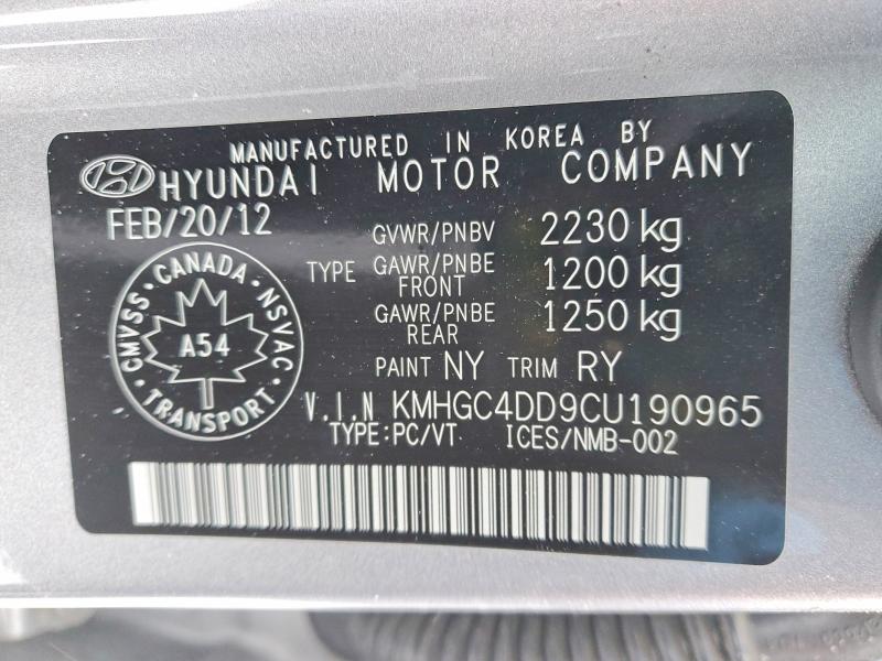 Продажа на аукционе авто 2012 Hyundai Genesis 3., vin: KMHGC4DD9CU190965, номер лота: 73472815