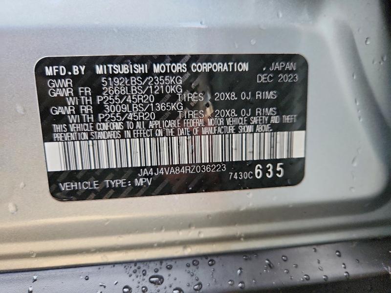 Aukcja sprzedaży 2024 Mitsubishi Outlander, vin: JA4J4VA84RZ036223, numer aukcji: 74910435