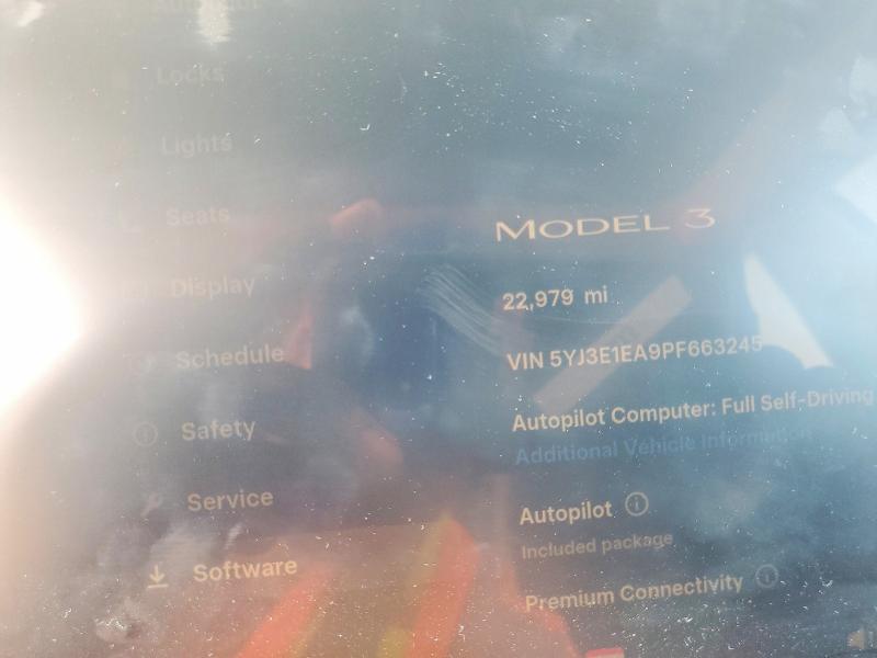 73675695 :رقم المزاد ، 5YJ3E1EA9PF663245 vin ، 2023 Tesla Model 3 مزاد بيع