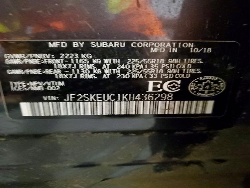 Aukcja sprzedaży 2019 Subaru Forester L, vin: JF2SKEUC1KH436298, numer aukcji: 72254535